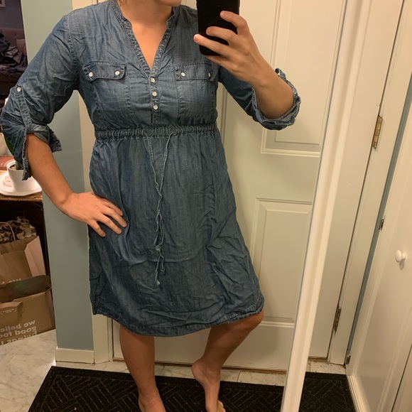 GAP Maternity Denim Dress (tencel lyocell) - Picture 4 of 7